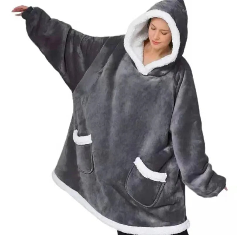 Custom Blanket Hoodie Warm Luxury Sweatshirt Hooded Blanket Hoodie Sherpa Flower Printed Hoodie Blanket