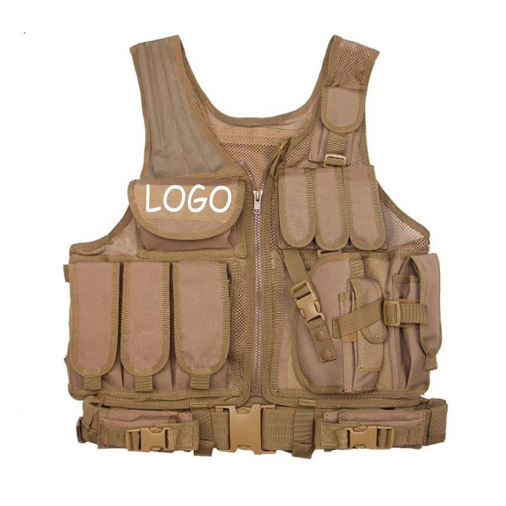 QXMOVING Men's Fashion Sport Tactical Vest for Hunting and Training for Outdoor Camping with Oxford Lining