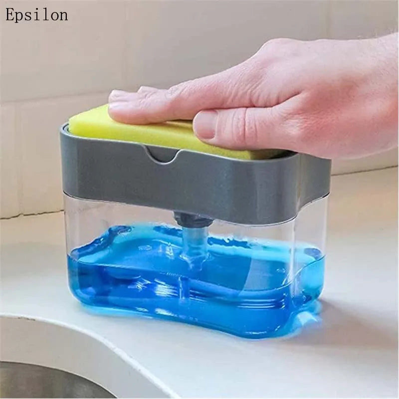 Epsilon Soap dispenser pump Toilet Washing Bathroom Hand ABS Kitchen Home Sponge Holder Water Resistant Hotel Portable Dispenser MegaBDM