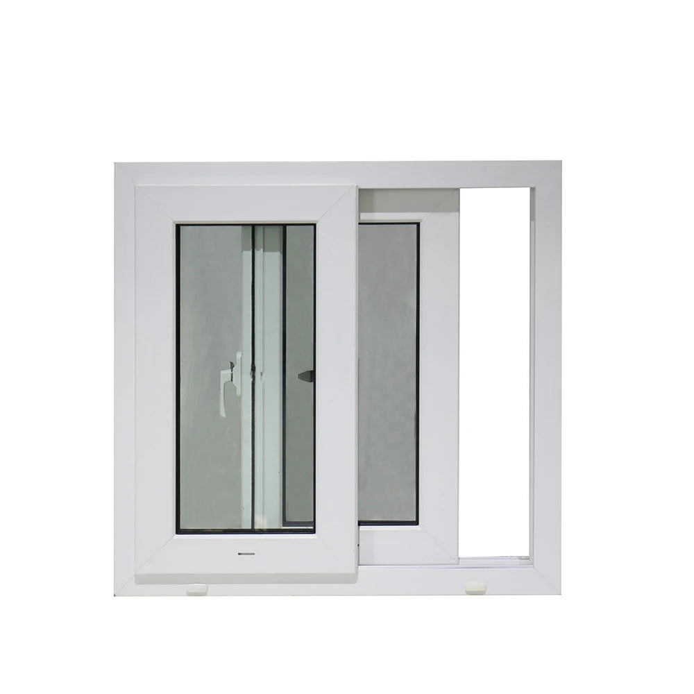 LML Upvc Door Window Three Track Sliding Window Profile Upvc Double Glazed windows Window Double Tempered Glass for Apartment