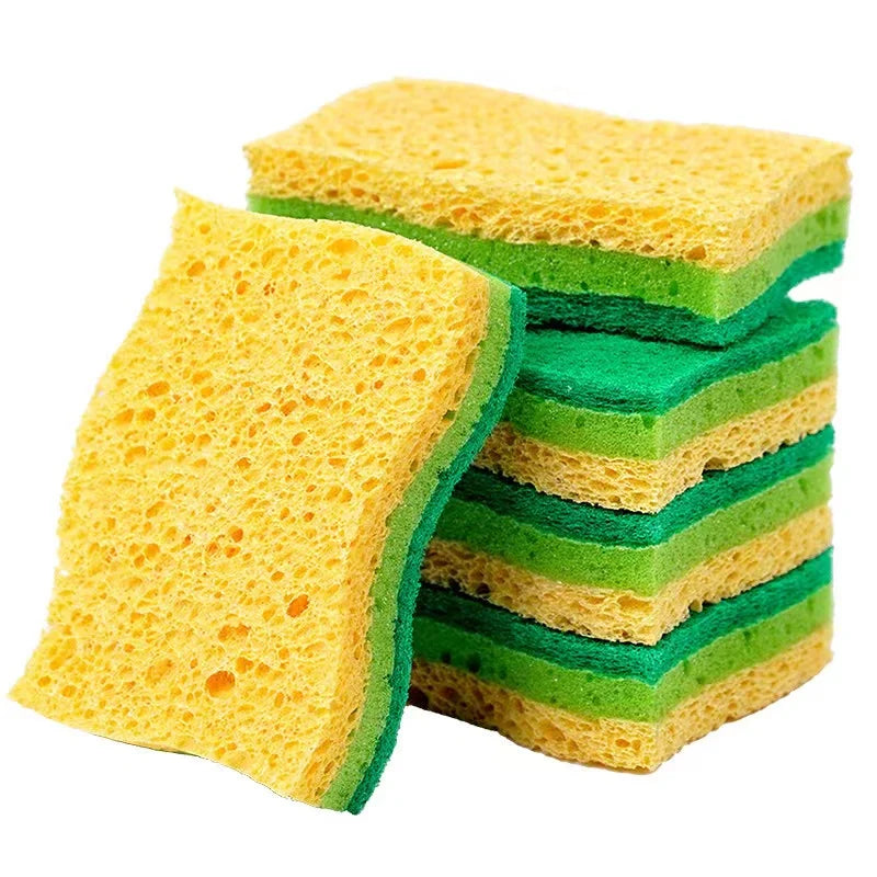 S Shape Kitchen Dishes and Household Cleaning Sponge Scouring Pad Wholesale