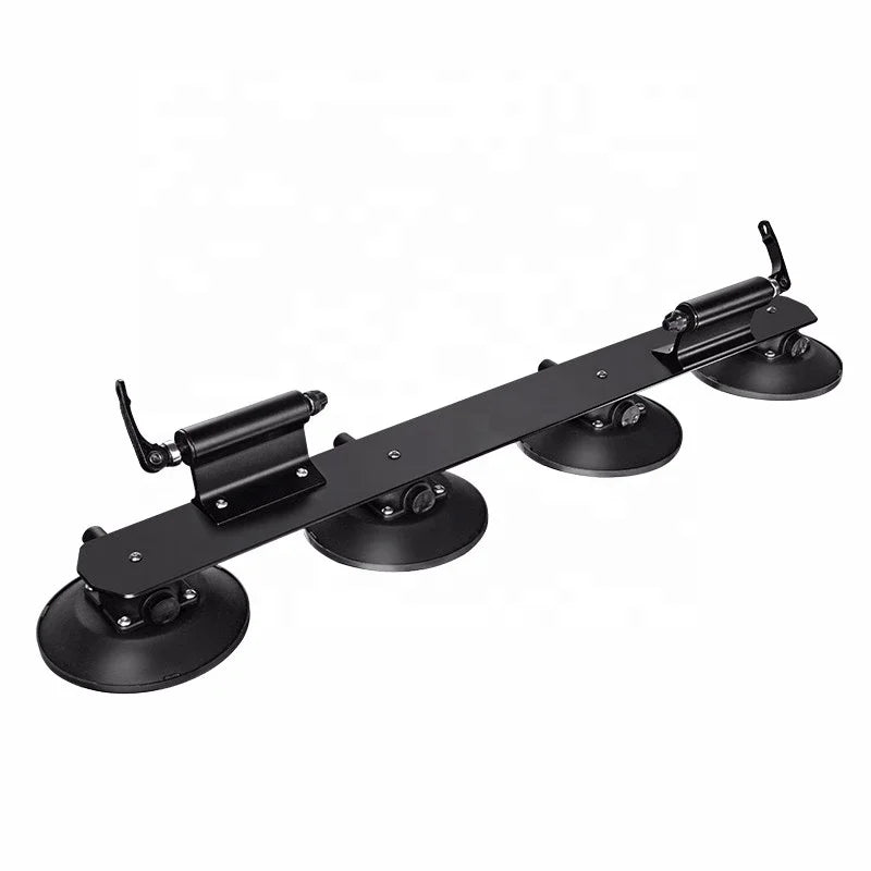 Bike Carrier Aluminum Suction Cup Roof-Top Rear Bike Rack Car Roof Bicycle Rack for 2 Bikes