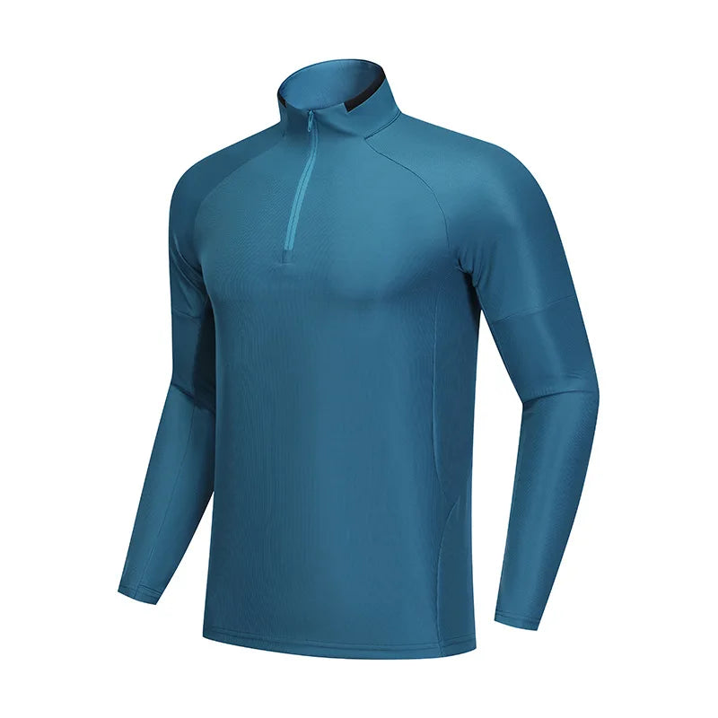 Custom Plus Size Printed V-neck Autumn Mens T-shirt Set Running Gym UV Protection Breathable Quick Dry Lightweight