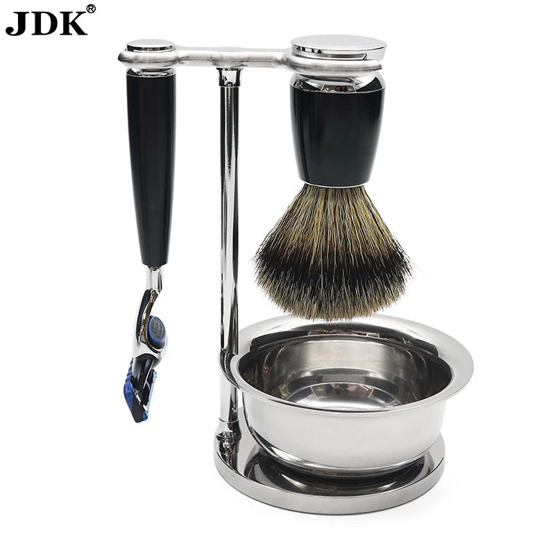 2024 New Arrival 3 Blades Razor Shaving Kit Mens Vintage Grooming Kit Best Mens Shaving Set