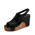 New Slope Heel Thick Bottom Ladies Casual Sandals Fish Mouth Retro Fashion Women High Heel Shoes Metal Soft Bottom Shoes