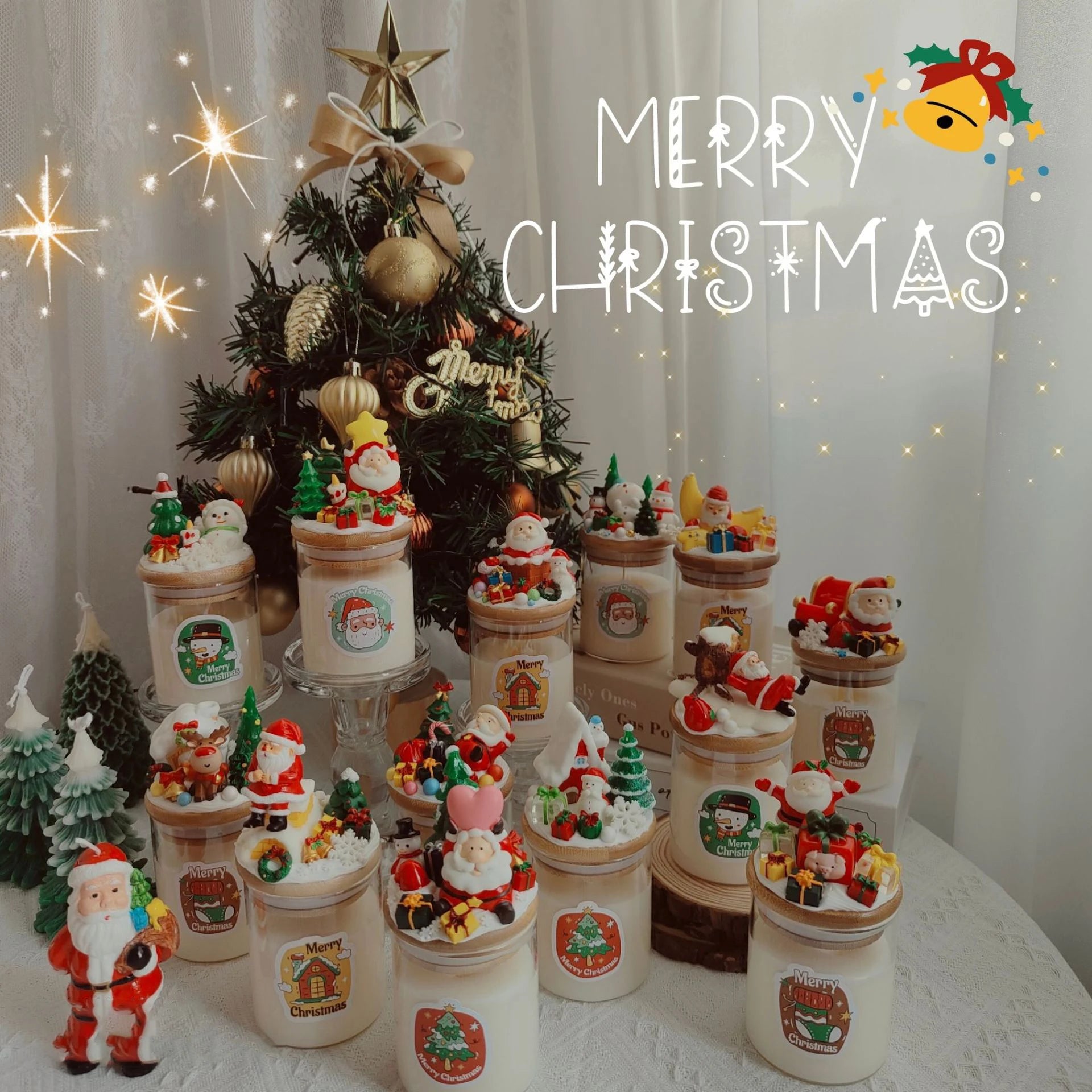 Christmas Candle Creative Cross-border Gift Ornaments Handmade Santa Claus Elk Scented Candle