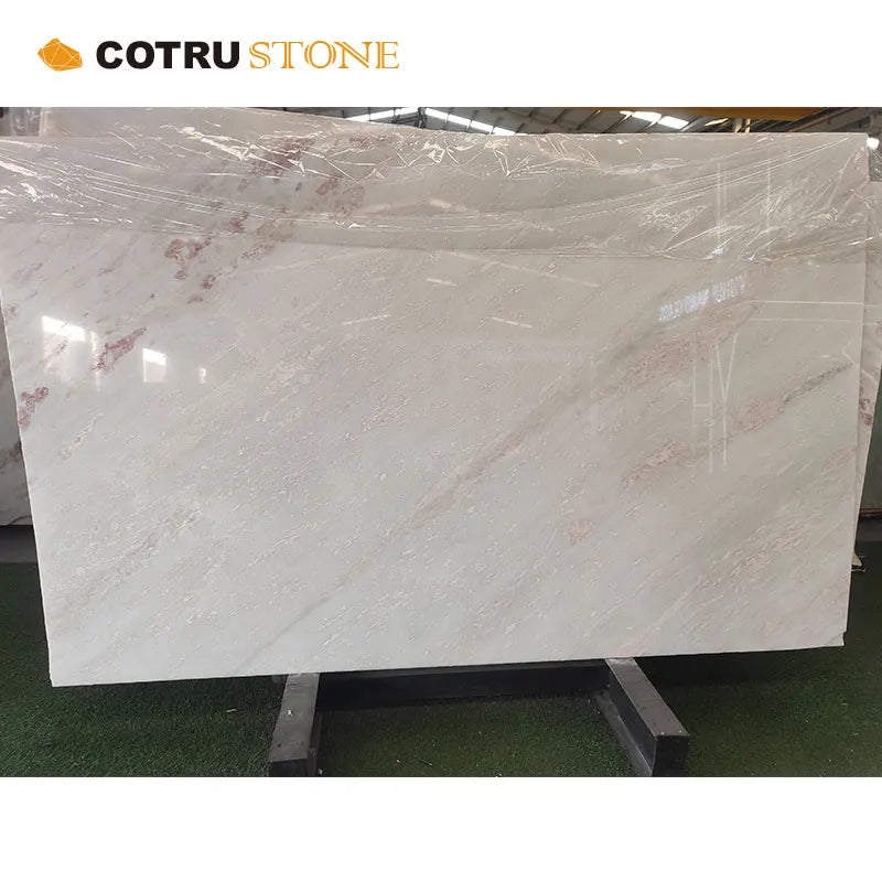 Cotrustone Polished Pink Marble Slab Tiles Modern Indoor Flooring Cut Size for Hotel Fancy Decorations-Rainbow Ross Thin Sheets