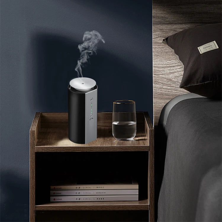 Noiseless Beautiful Black 10ml  Waterless Pure Essential Oil DiffuserMini air Aroma Diffuser for Home