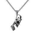 Men Jewelry Stainless Steel Skeleton Lighter Pendant Bottle Opener Necklace