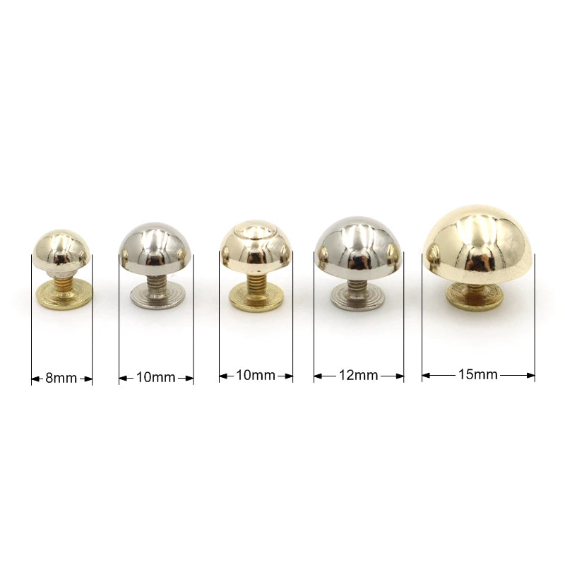 Dome Shaped Solid Metal Rivet Luxury Zinc Alloy Bag Bottom Stud Feet Waterproof and Portable Heavy Duty for Leather Bags
