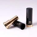 HUIHO 12.1mm / 12.7mm Aluminum Luxury Empty Lipstick Tube Container Customized LOGO Packaging Black Round Lipstick Case