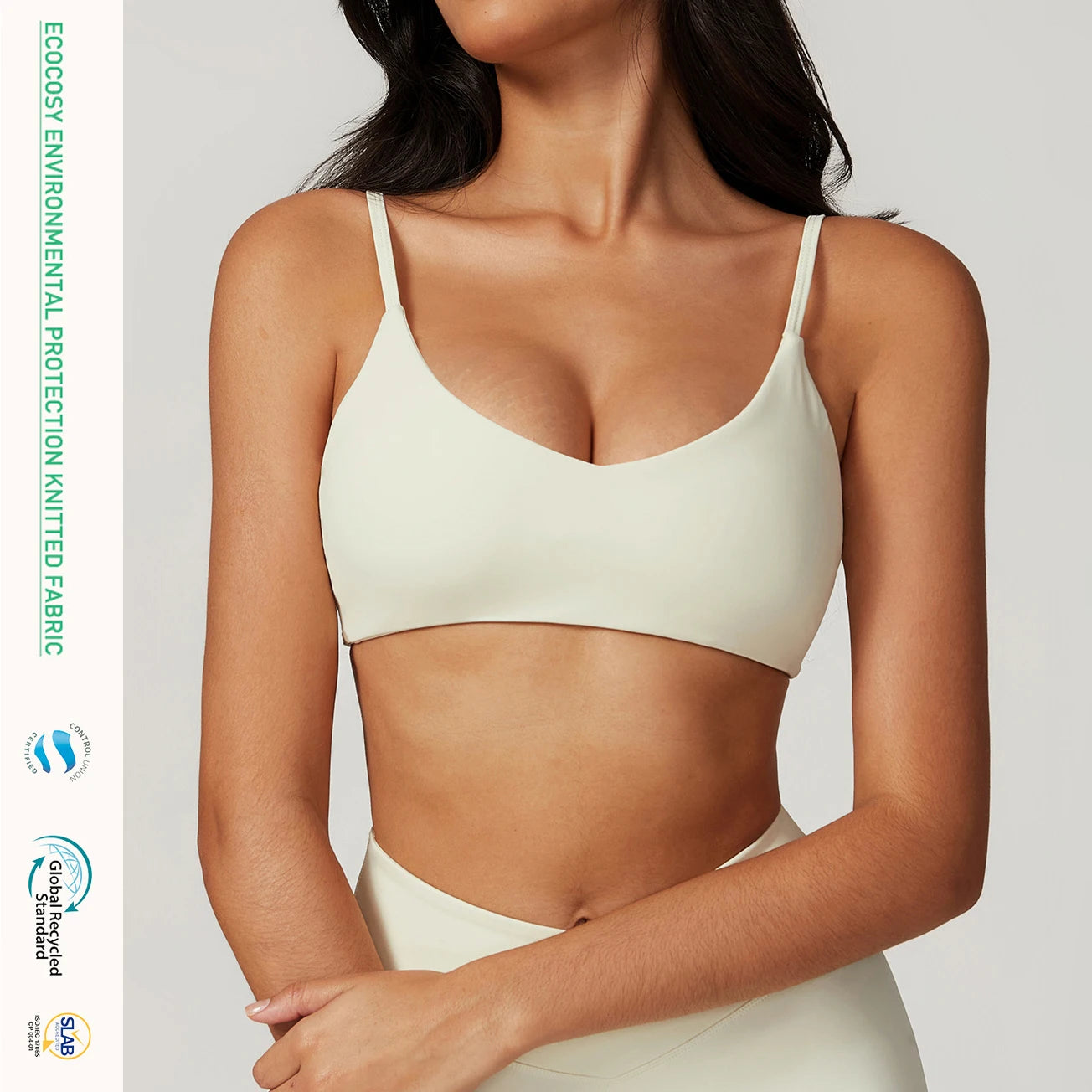 Eco Friendly Fitness Yoga Wear Women One Shoulder Sports Bra Custom Two Piece Set Gym Fitness Sport Suit Yoga Set