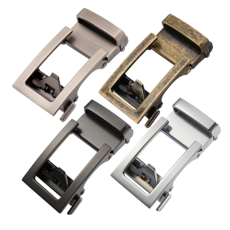 LQbelt New Automatic Buckles 35MM for 31MM Strap Simple Design Man Ratchet Belt Alloy Buckle Laser Logo Factory Custom Wholesale