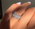 Wish Explosion Style Creative Wheel Micro-Encrusted Diamond Ring Female European and American Bridal Party Wedding Jewelry