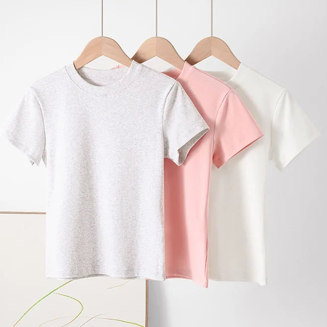 Hot Selling Letter Printed Personalized Women's T Shirt Round Neck Short Sleeved Casual Cotton Spandex Plain T-Shirt for Women