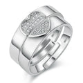 Valentine's Day Gift Wedding Couple Crystal Heart Ring