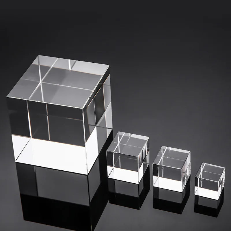 K9 Crystal 3D Laser Engraving Blank Crystal Glass Cube Transparent Crystal Base Decoration