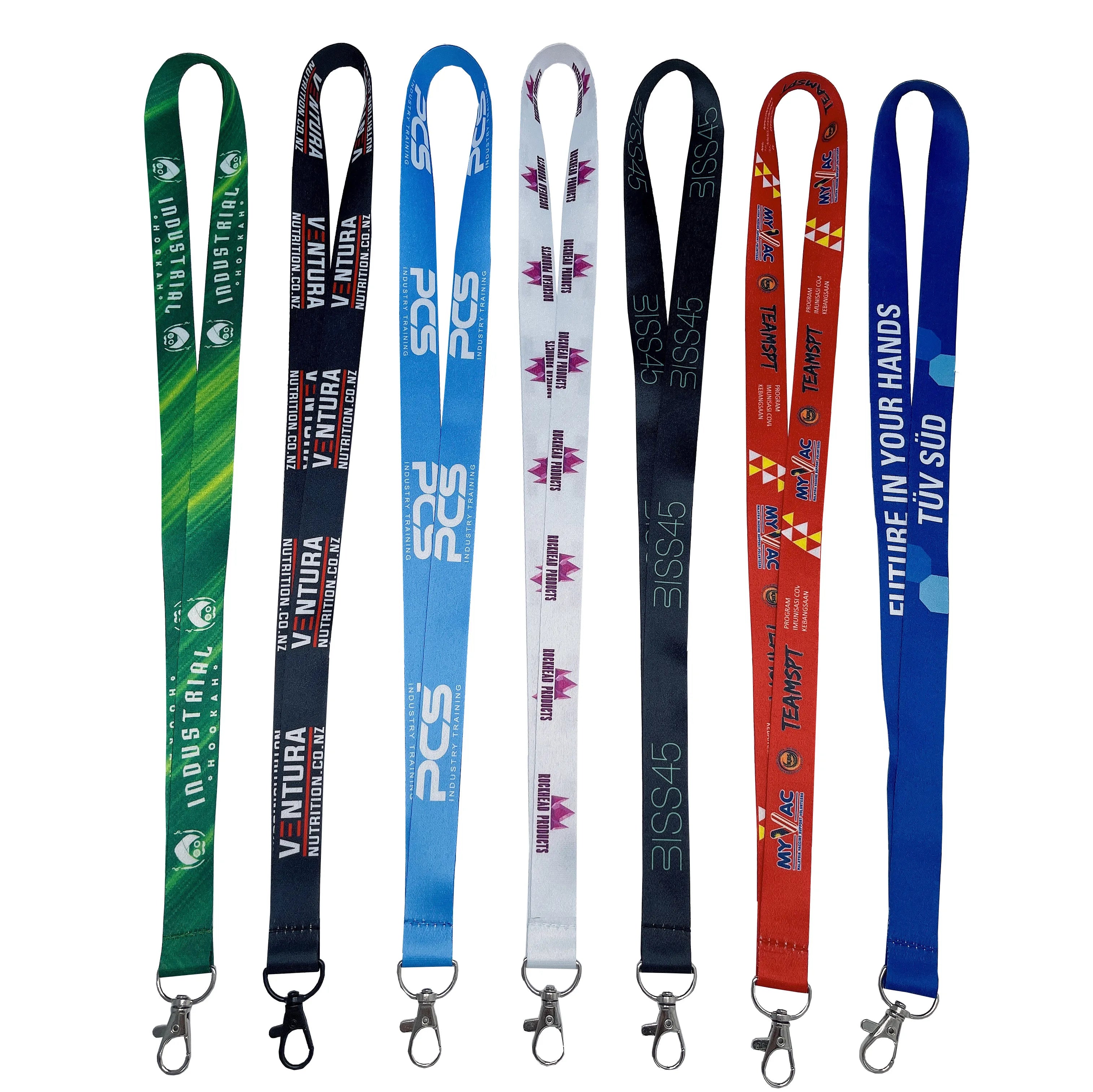 Custom Logo Printed Polyester Lanyards Bulk With Breakaway Safety Buckle for ID Badge Holder Event Promotional Gift