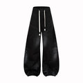 Denim Baggy Jeans New Spring Summer Products Drawstring Solid Color Trend Hanging Sensation Baggy Black Jeans