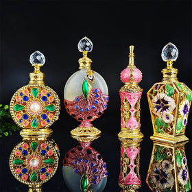 Wholesale Luxury Beautiful Fancy 25ml Colorful Dubai Arabic Perfume Oil Dropper Bottle