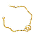 Trendy 2 Circles Bracelets 925 Sterling Silver Bracelets 18K Gold Plated Bracelets Women