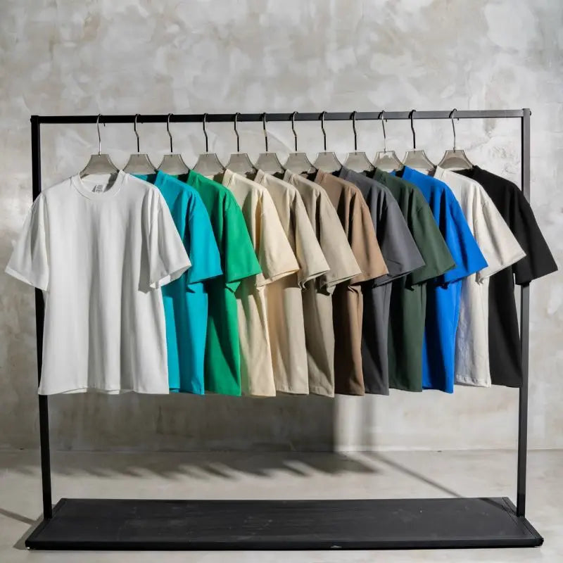 Wholesale 100% Cotton Blank Oversized Tshirt 425g Heavy Weight Custom 3d Logo Men Puff Print Tee T Shirt T-shirt Court Oversize