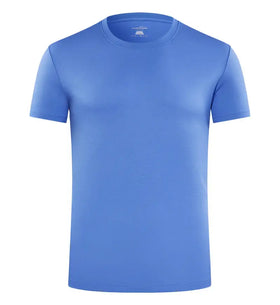 Best Sell High Quality Men Woven Silk Regular Sleeve T-Shirt Blank Design Solid Color Plain Grey Quick Dry Breathable Casual
