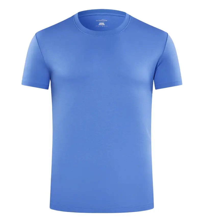 Best Sell High Quality Men Woven Silk Regular Sleeve T-Shirt Blank Design Solid Color Plain Grey Quick Dry Breathable Casual