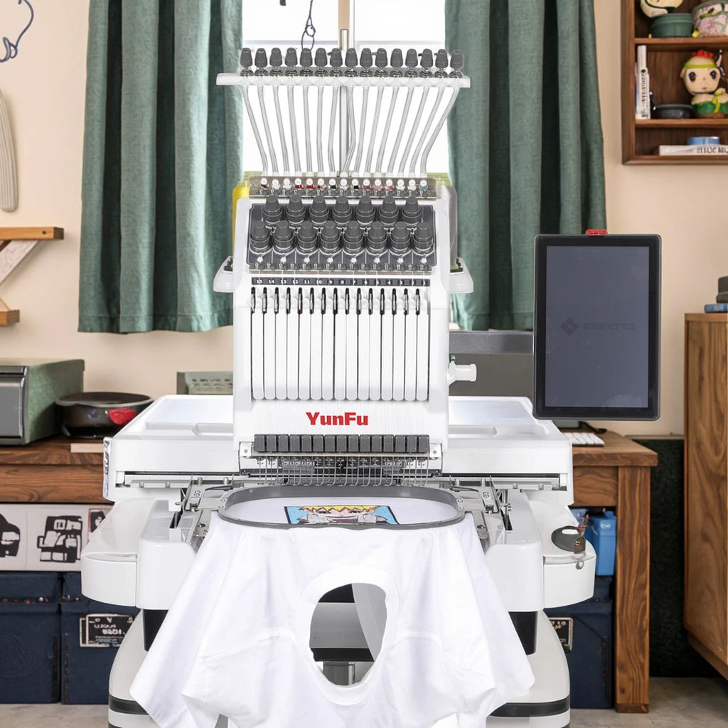 New Condition Home Use Embroidery Machine with 15 Needles 1200 Rpm Motor Easy-to-Operate for Beginners-A15 Computer Single Head