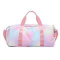 Pink Toiletry Bag With Handle Cylinder Printing Waterproof Duffle Backpack Yoga Sports Fitness Bag Women's Travel Storage Bag