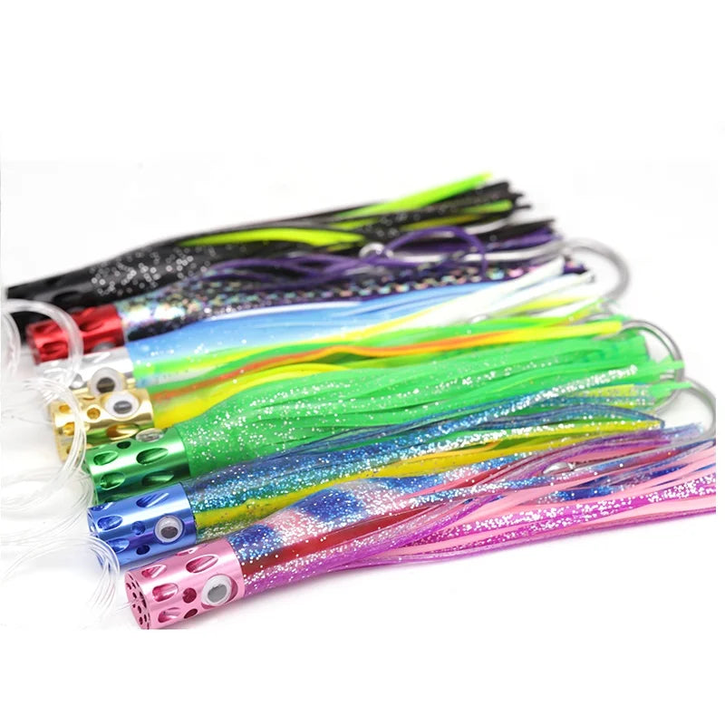 Hot Selling Metal Head Deep Diving Trolling Lures Big Game Trolling Marlin Fishing Bait Tuna Lures