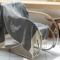 Wholesale 100% Cotton Turkish Woven All-Season Blanket Large 125*180cm Thickened Jacquard Plain Decorative Bedding