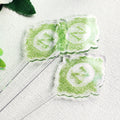 2025 Custom Light Green UV Color Printing Custom Logo and Pattern Transparent Acrylic Drinking Stir Stick for Wedding Party Bar
