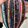Hui Rui Wholesale 4mm Gemstone Faceted Beads Multi Colored Chalcedony Agate Beads Faceted Stone Beads for Jewelry Making
