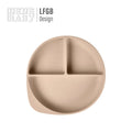 Silicone Plate Baby Tumbler Custom Color Custom Logo Round Shape 3 Divided Section Kids Baby Suction Plate With Suction