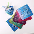 Whosale Rainbow Gradient Paisley Printed Customize Cotton Head Wraps Outdoor Sport Cycling Sunshade Magic square Scarf Customize