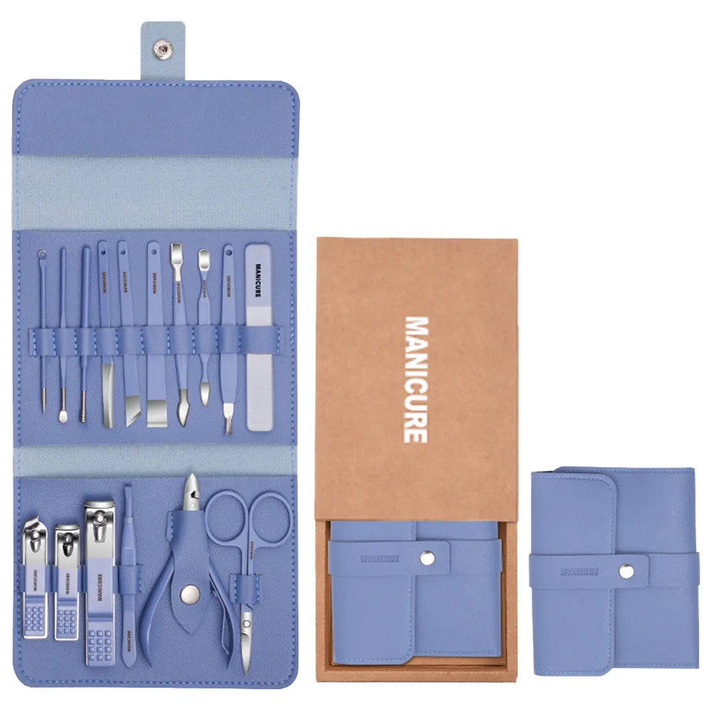 Stainless Steel Manicure Pedicure Set Foot Care Tool Professional Women Mens Use Nail Clipper Set