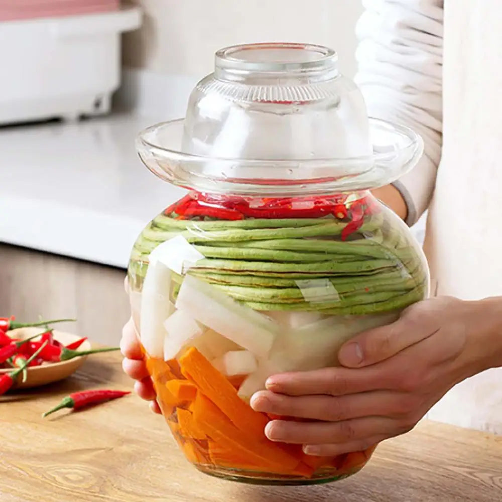 Wholesale Larger Kitchen Kimchi Pot Multiple Sizes Glass Storage Jar Container