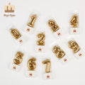 Wholesale Home Decoration Candles Cute Metallic Number Cake Candles for Birthday Party and Wedding
