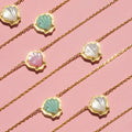 Factory Wholesale Retro-Inspired French-style Gold-plated European American Shell Pendent Dainty Chain Necklace for Unisex