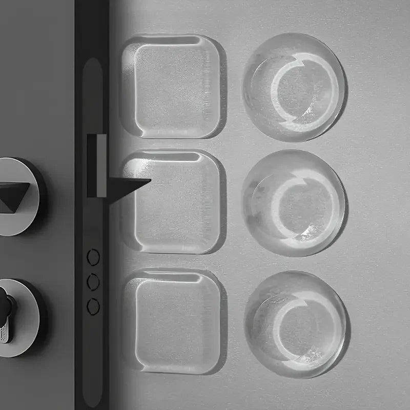 Wall Protectors From Door Knobs Round Silicone Door Stoppers Premium Door Bumper Wall Guards for Home or Office Rubber Stop 6pcs