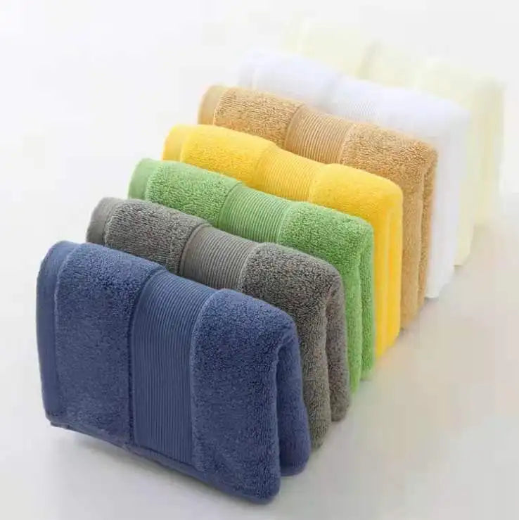 Disposable Plain 100% Cotton Bath Towel Set 8 Piece 300-500 Gsm Quick-Dry Knitted Compressed White & Dyed