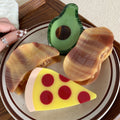 Women's Customizable Hair Claw Accessories Fun Pizza Food Design Acetate Claw Clips for Wholesale