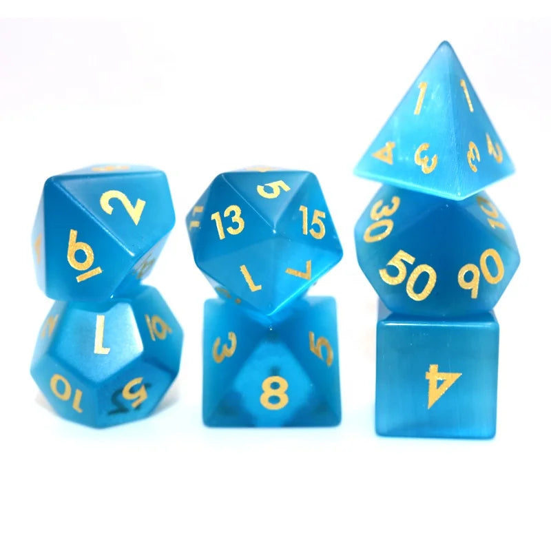 Rpg Custom Dice Set Polyhedral Dnd Stone Dice Set