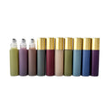 Essential Oils Bottle 10ml Morandi Series Matte Glass Bottle Rollon with Steel Roller and Matte Gold Cap
