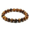 Wholesale Gemstone 8mm Round Beads Stretchy Simple Elastic Round Natural Stone Beads tiger Eye Bracelet Healing Beaded Bracelets