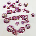 Hot Selling 0.5-10mm Pink Moissanite Gemstone Round Moissanite Diamonds Stone As Real for Wedding