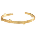 Branch Texture 18k Gold Bangle Silver Bangle