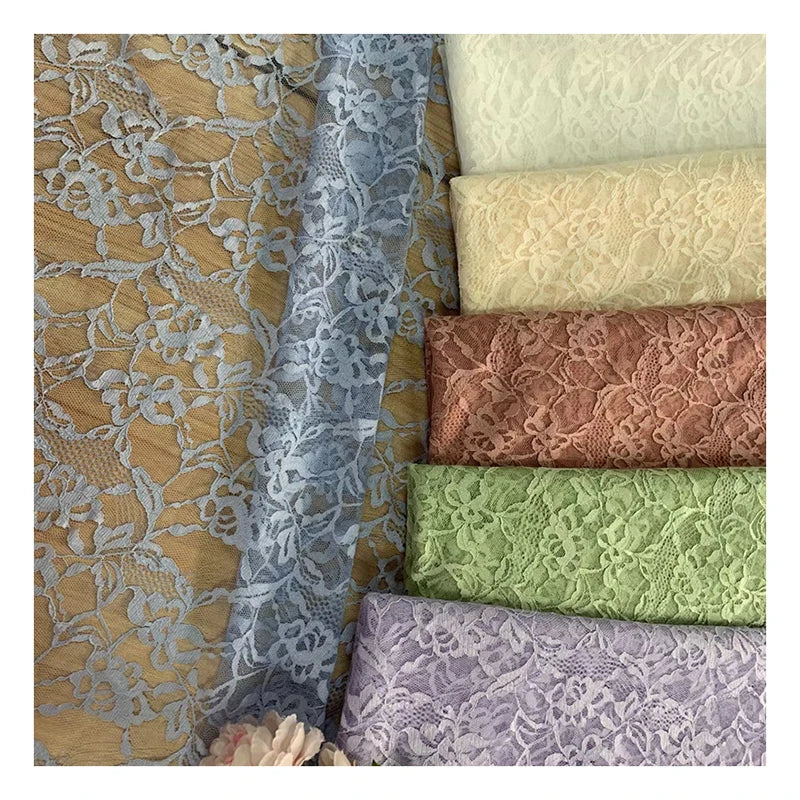 LST007 2025 African Ghana Chantilly Lace Fabric French Wholesale for Women Dress