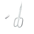 Premium Stainless Steel Multi-Purpose Manicure Scissors with Curved Blade for Nail Art Beauty Tool
